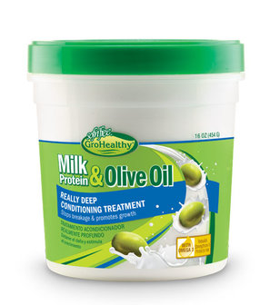 GroHealthy Milk Protein &amp; Olive Oil Really Deep Conditioning Treatment 454g