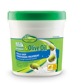 GroHealthy Milk Protein and Olive Oil Really Deep Conditioning Treatment 454g