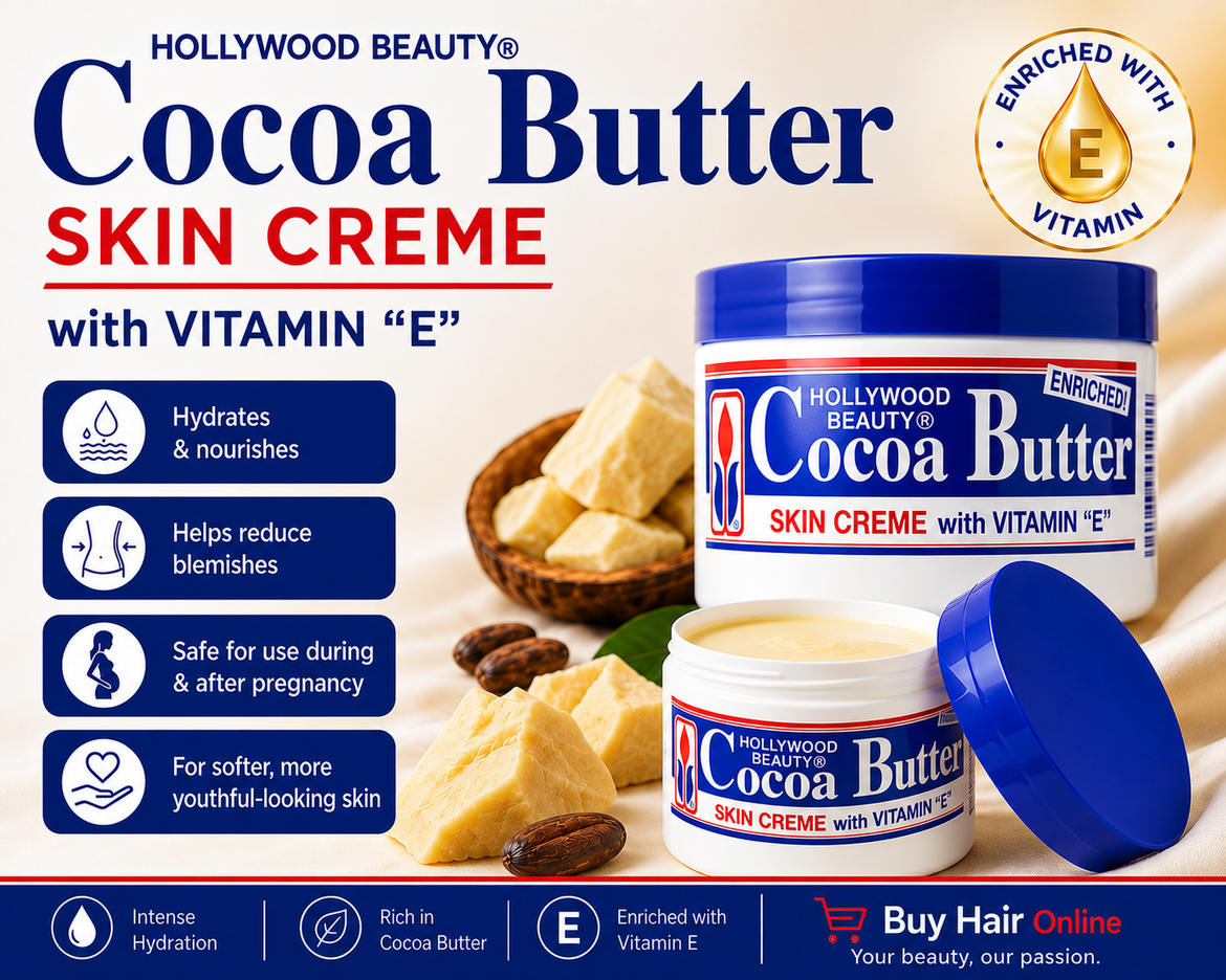 Give your skin the care it deserves! Discover Hollywood Beauty Cocoa Butter Skin Cream with Vitamin E for soft, deeply nouris