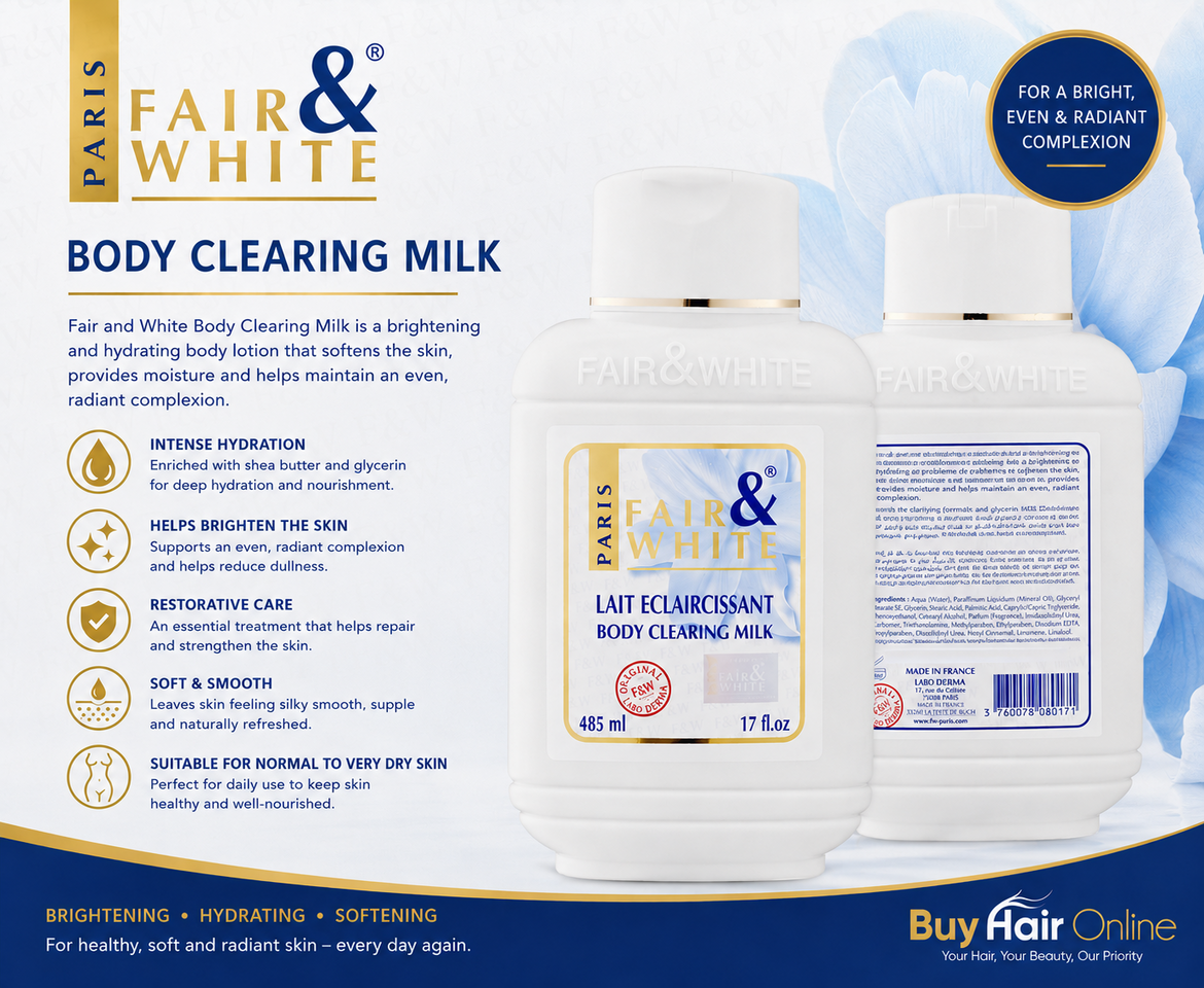 Hydrate and nourish your skin daily with Fair & White Body Clearing Milk for soft, smooth, and radiant skin.