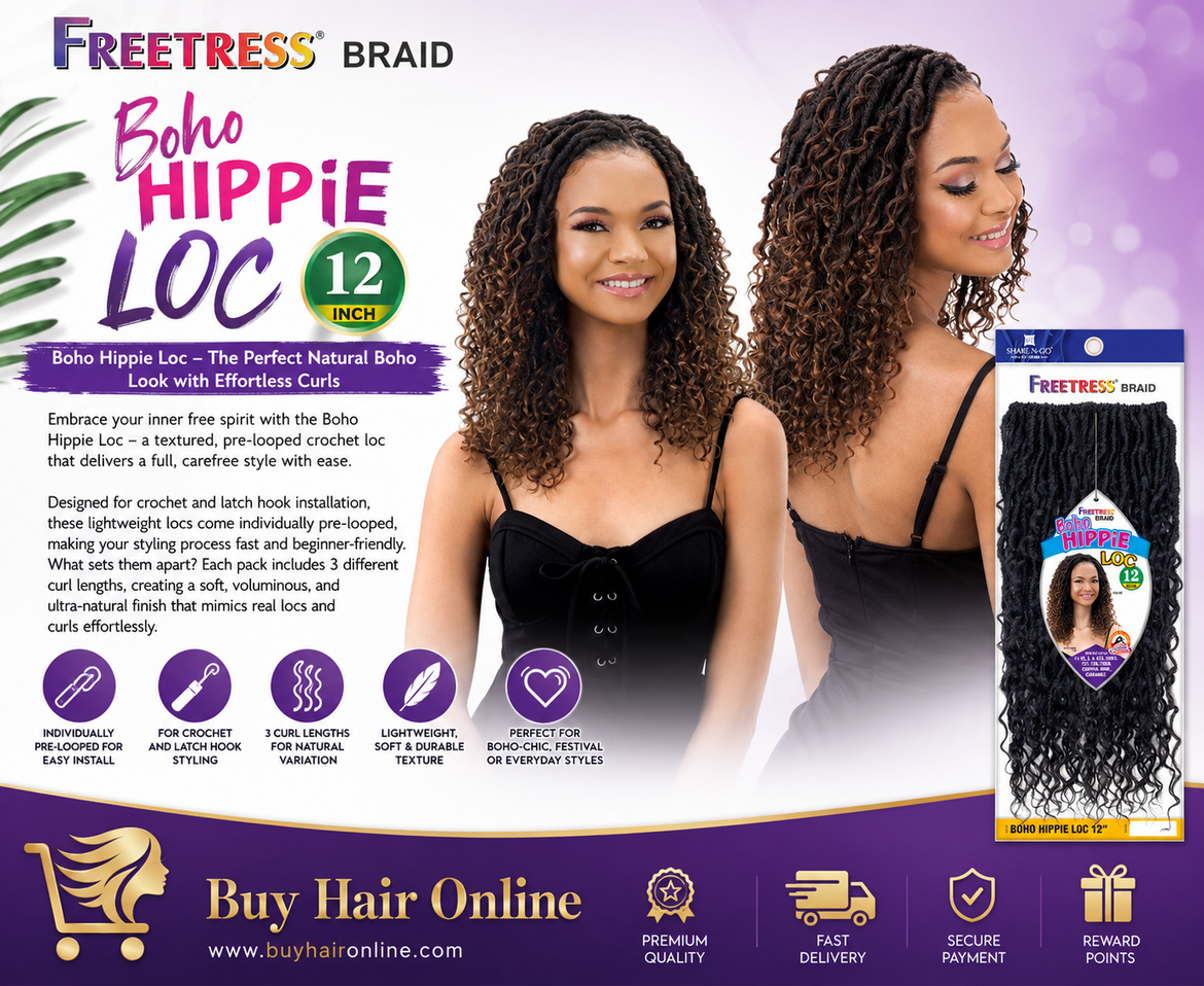 Natural boho locs with a lightweight, effortless look.