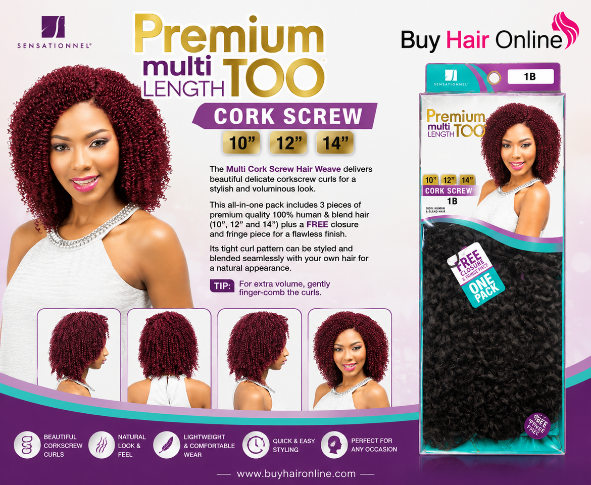 Beautiful corkscrew curls with natural volume.