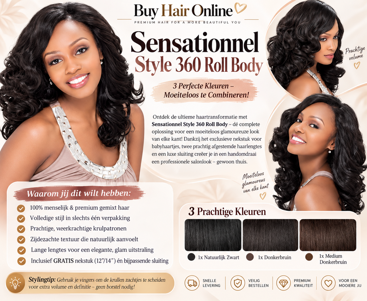 Ontdek Sensationnel Style 360 Roll Body voor prachtige, veerkrachtige krullen en natuurlijk volume. Creëer eenvoudig een ele