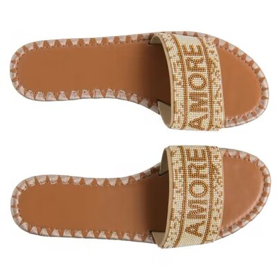 Amore Damesslippers met Kraaltjes