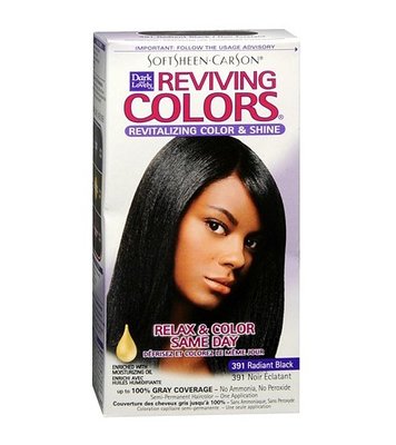 SoftSheen Carson Dark and Lovely Relax and Color Same Day Semi-Permanent Haircolor 391 Radiant Black