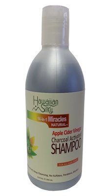 Hawaiian Silky 14-in-1 Miracles Natural Apple Cider Vinegar Clarifying Charcoal Activated Shampoo 355ml