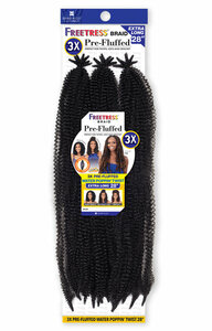 FreeTress Braid 3X Pre-fluffed Water Poppin’Twist 28 inch 