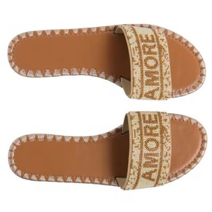 Amore Damesslippers met Kraaltjes